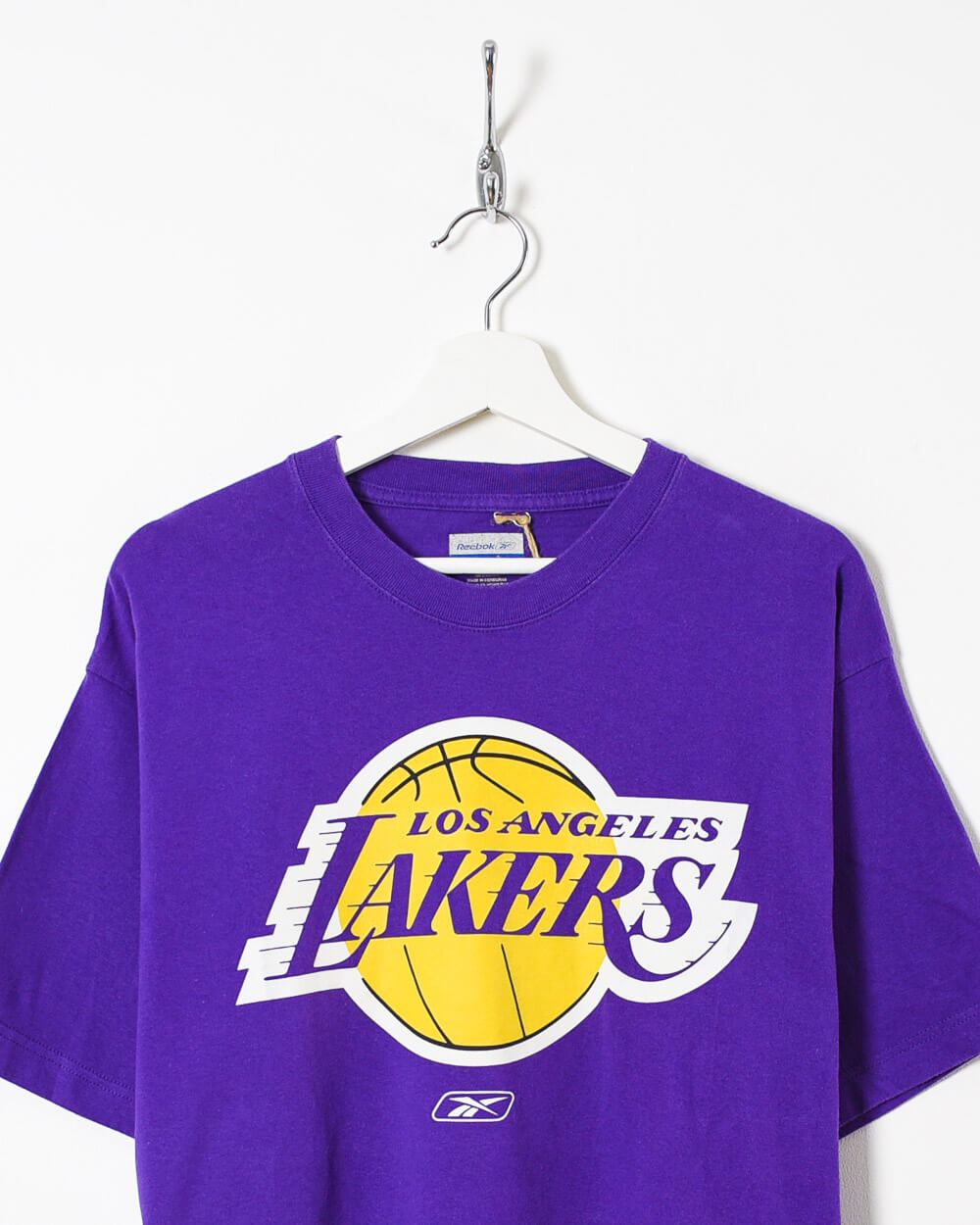 Purple Reebok Lakers Los Angeles T-Shirt - Medium