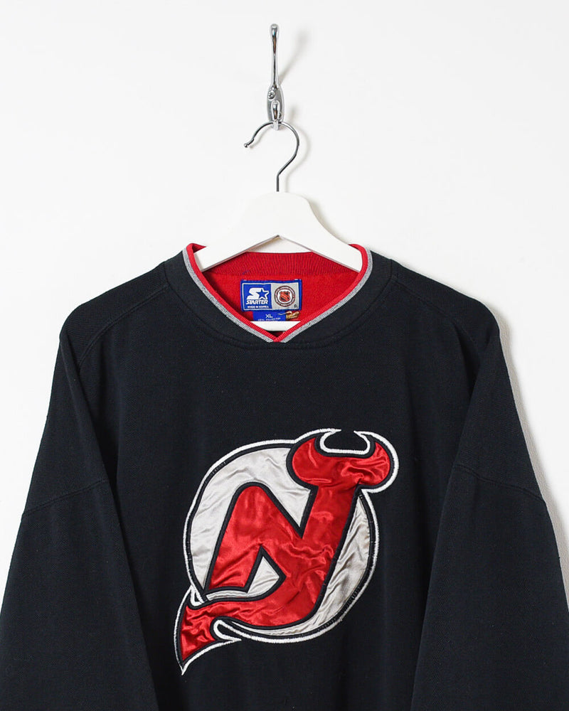 Vintage 00s Cotton Mix Black Starter NHL New Jersey Devils Sweatshirt -  X-Large– Domno Vintage
