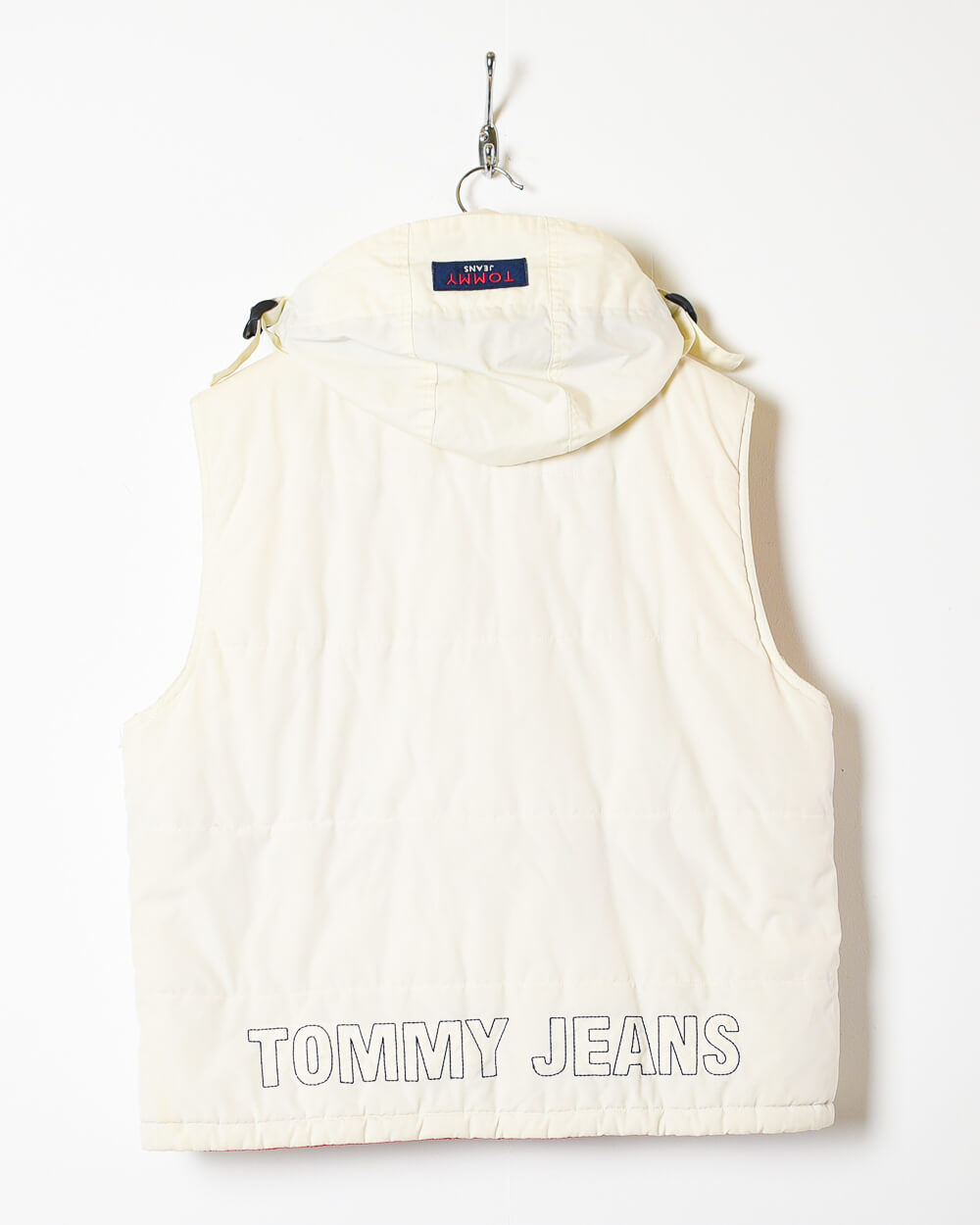 Neutral Tommy Jeans Fleece Lined Hooded Down Gilet - Medium