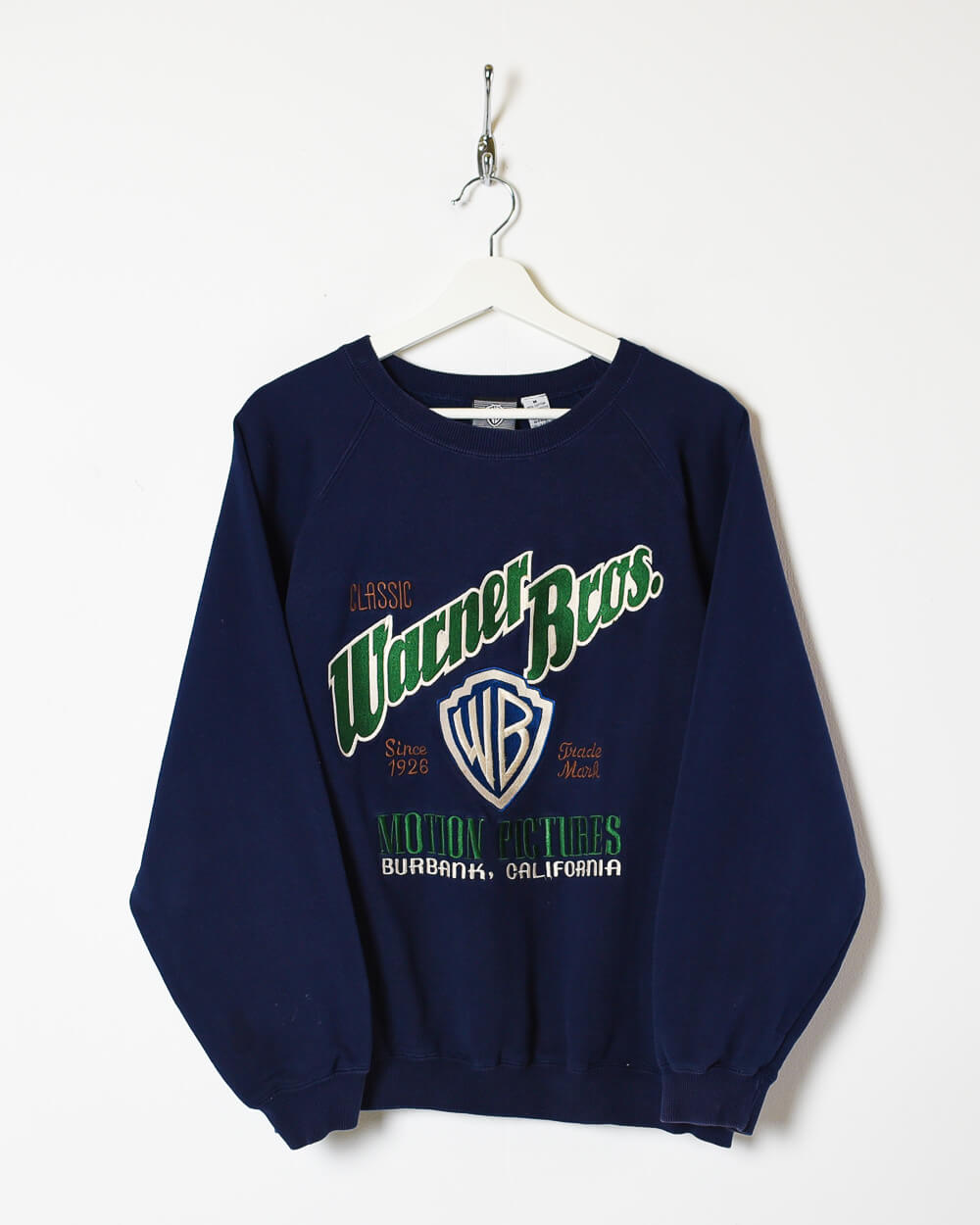 Vintage 90s Cotton Navy Warner Bros Since 1926 Motion Pictures
