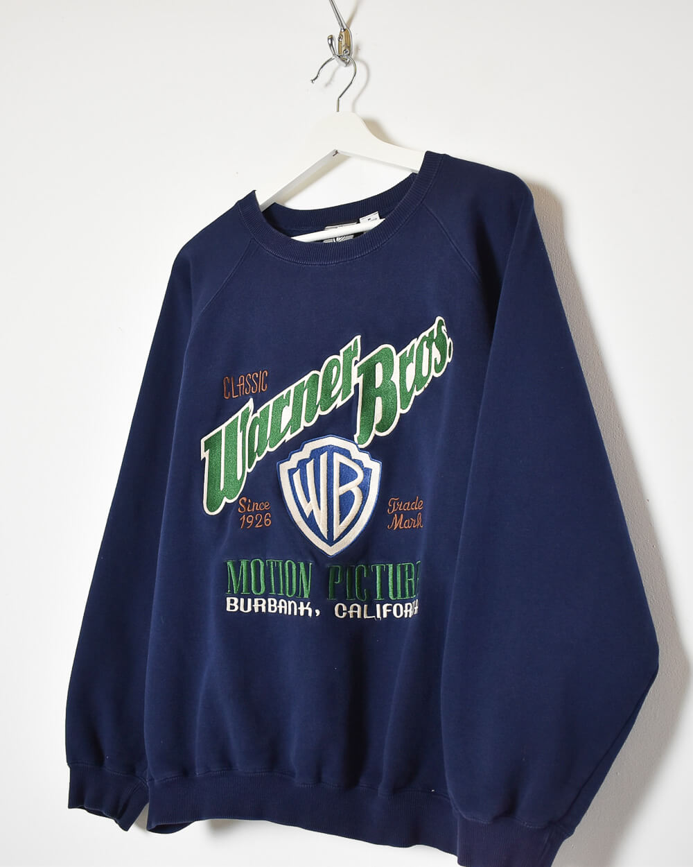 Vintage 90s Cotton Navy Warner Bros Since 1926 Motion Pictures