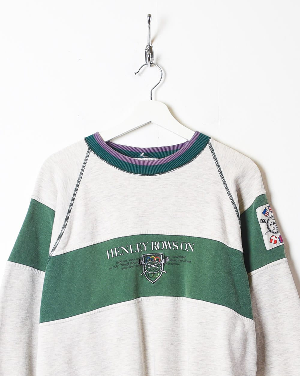 Stone Kappa Olympics Henley Rowson Sweatshirt - Small