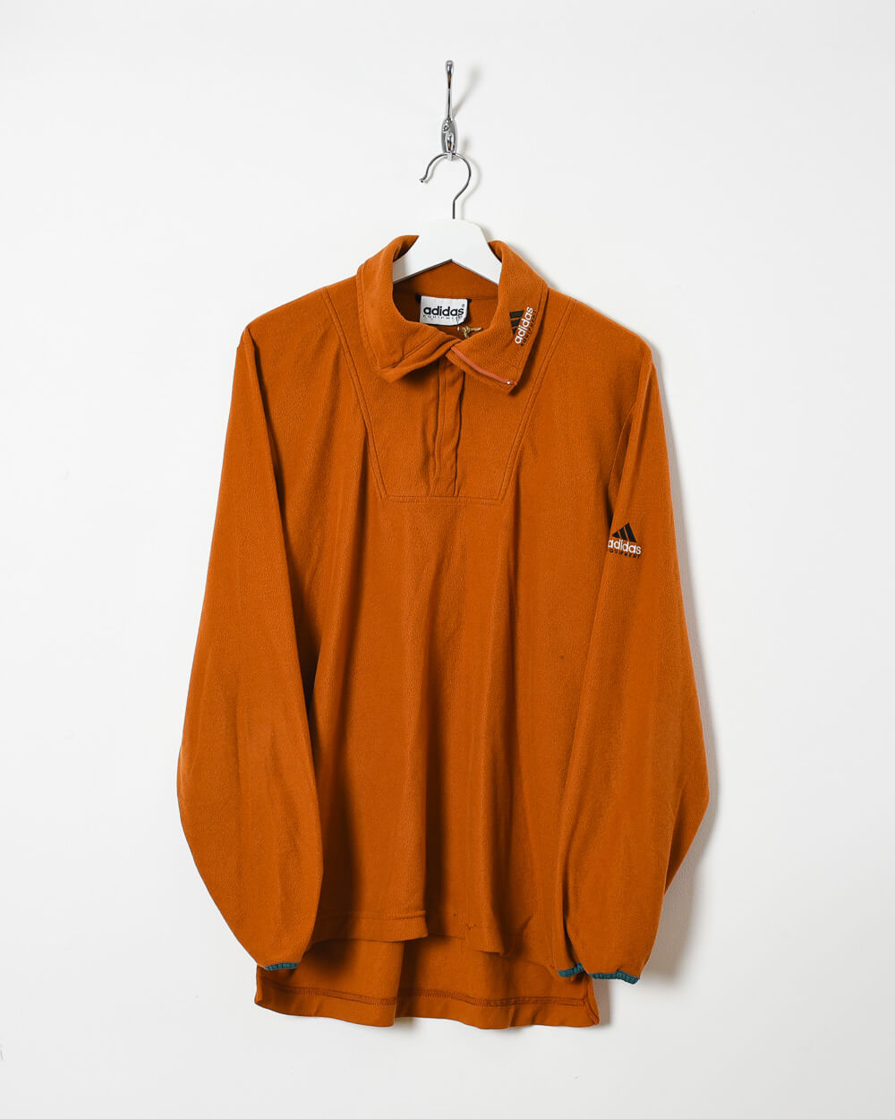 Orange Adidas Equipment 1/4 Zip Fleece - Medium