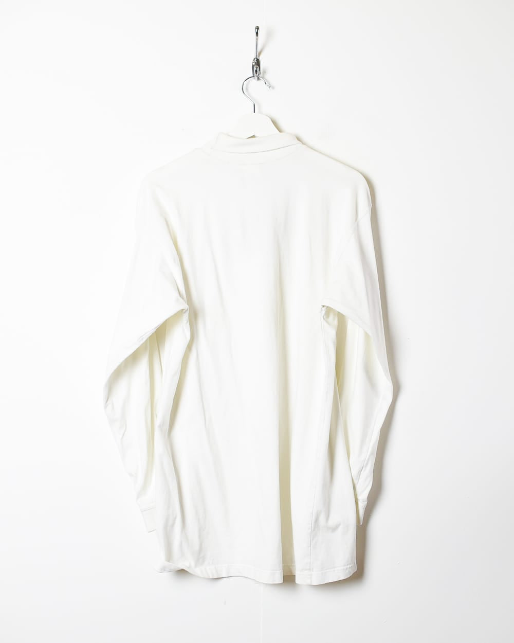 White Adidas Turtle Neck Long Sleeved T-Shirt - Large