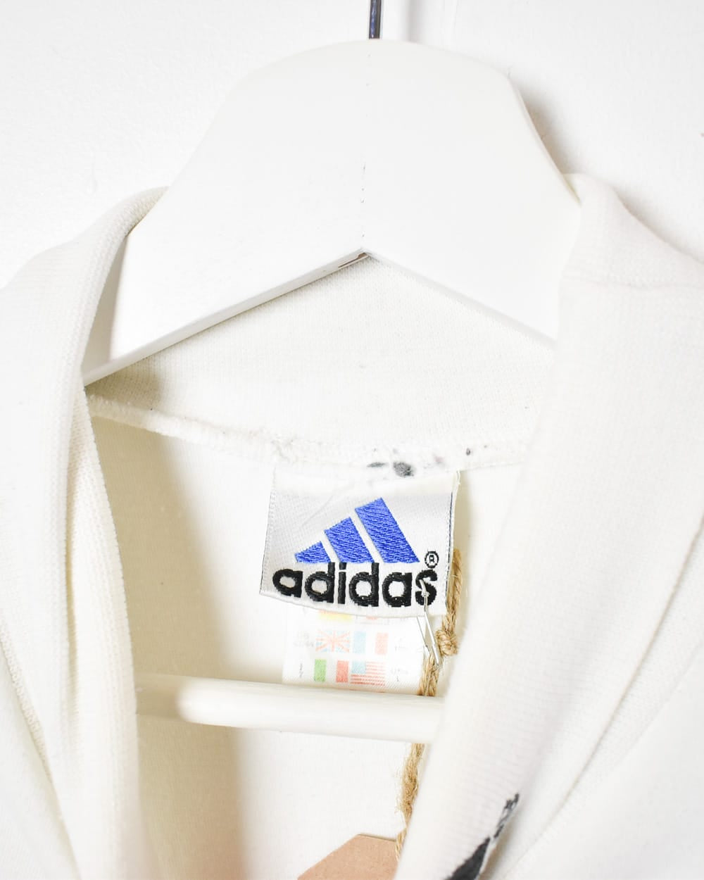 White Adidas Turtle Neck Long Sleeved T-Shirt - Large