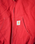 Red Carhartt Hooded Workwear Jacket - Small