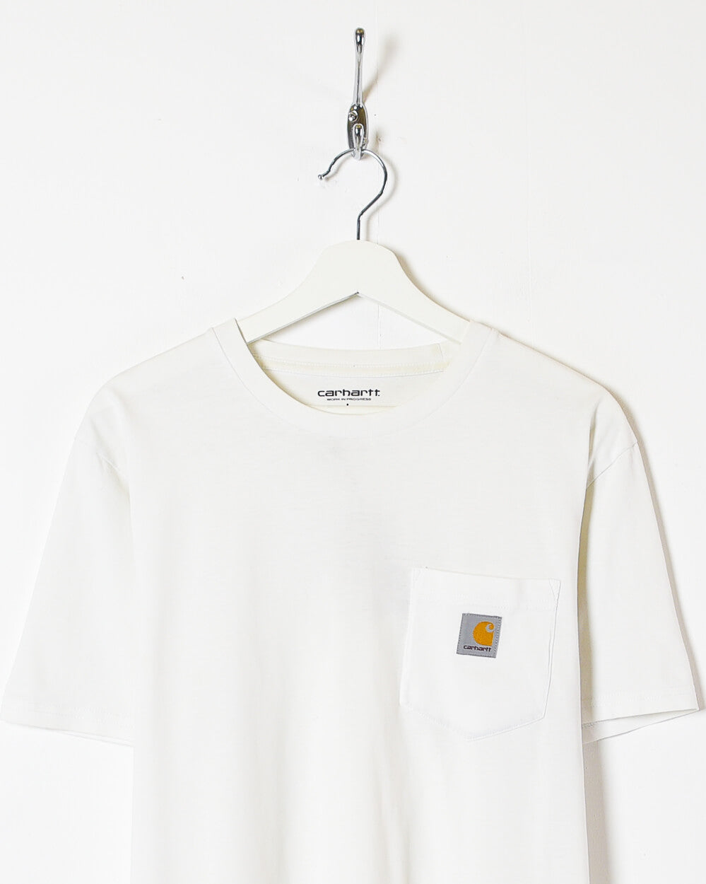 White Carhartt Pocket T-Shirt - Large