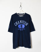 Navy Champion Rochester State T-Shirt - XXX-Large