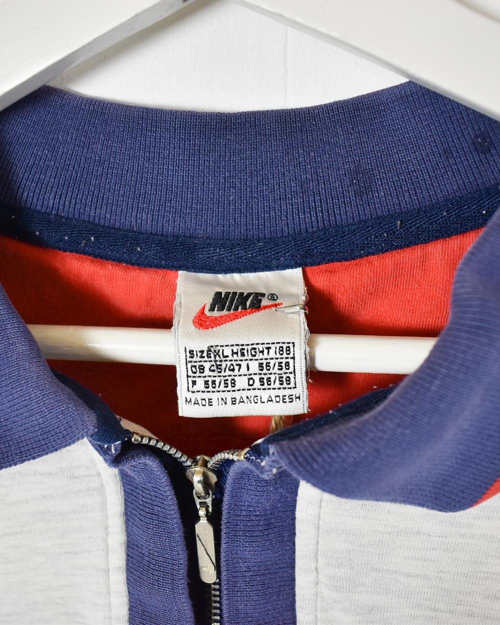 Stone Nike 1/4 Zip Polo Shirt - X-Large