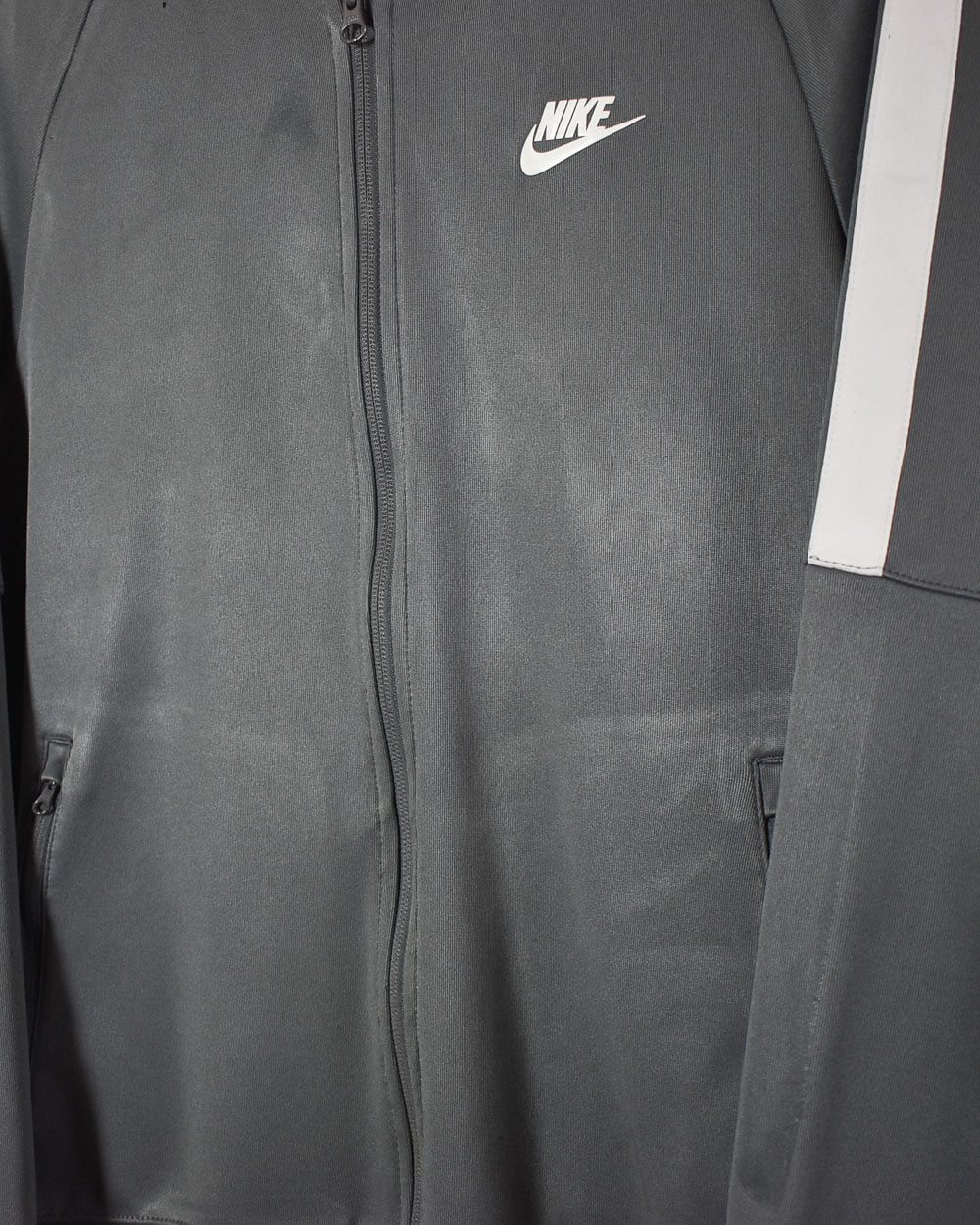 Grey Nike Tracksuit Top - Small