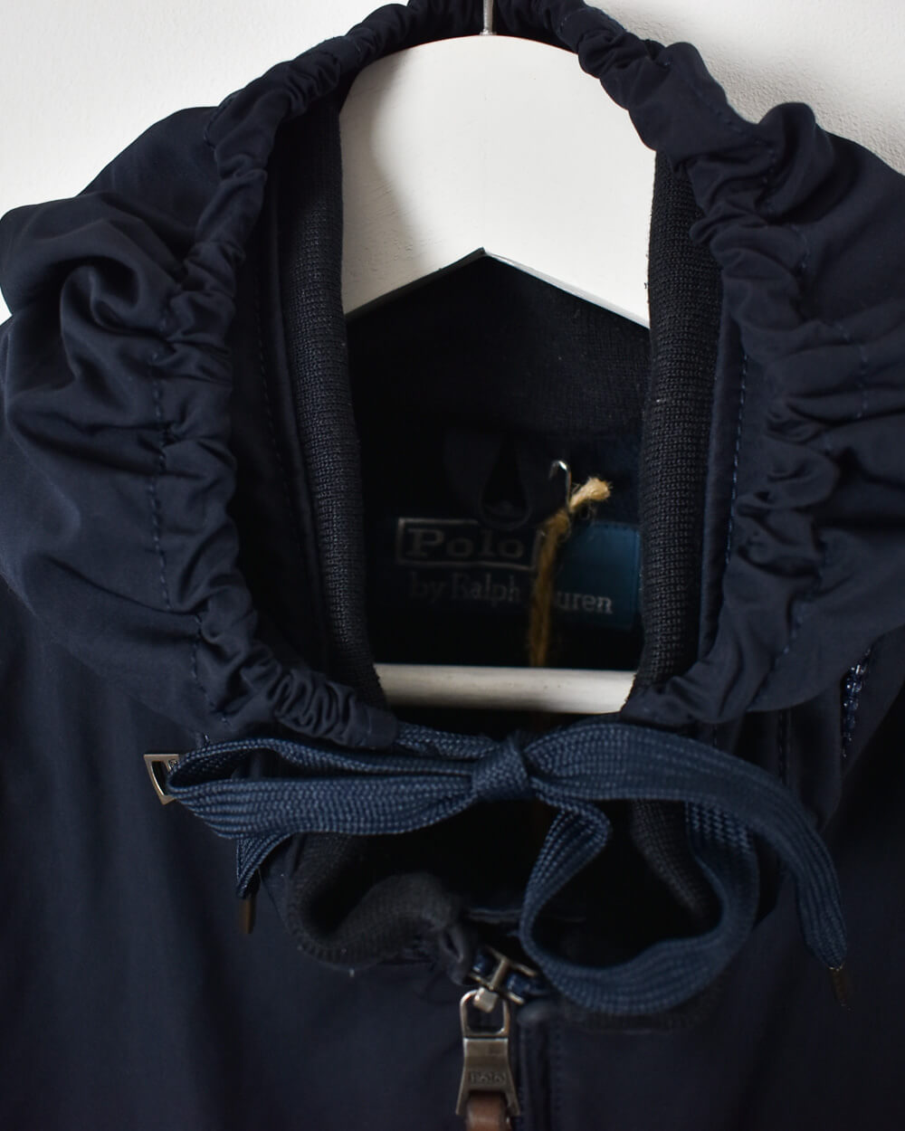 Navy Ralph Lauren Hooded Fleece-Lined Jacket - Medium