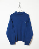 Blue Reebok Turtle Neck Sweatshirt - Medium