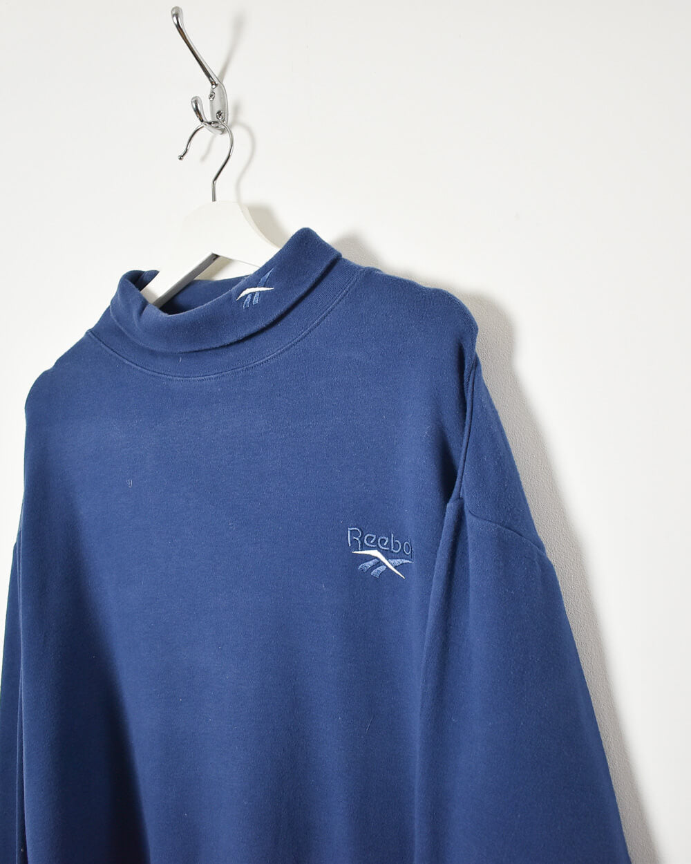Blue Reebok Turtle Neck Sweatshirt - Medium
