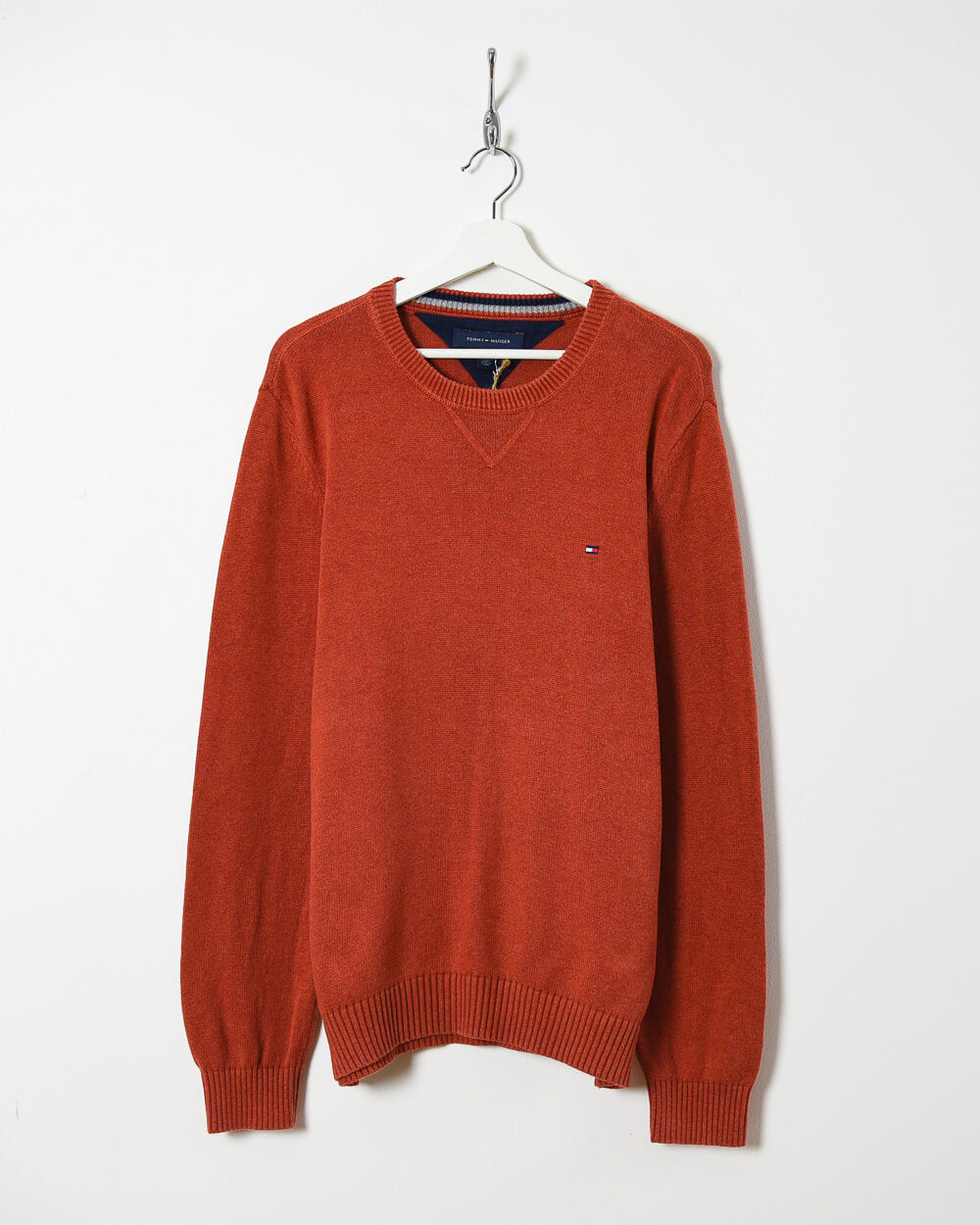 Orange Tommy Hilfiger Knitted Sweatshirt - Large