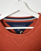 Orange Tommy Hilfiger Knitted Sweatshirt - Large
