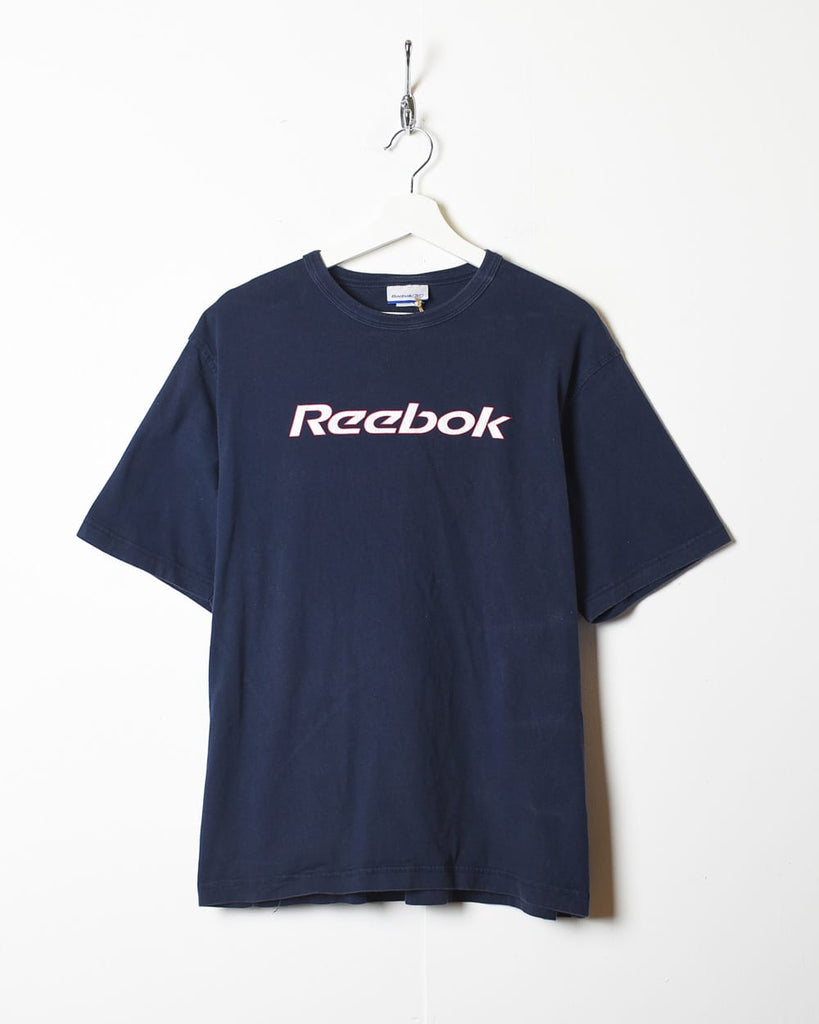 Faktura Rejse hjemmelevering Vintage 00s Navy Reebok T-Shirt - Medium Cotton– Domno Vintage