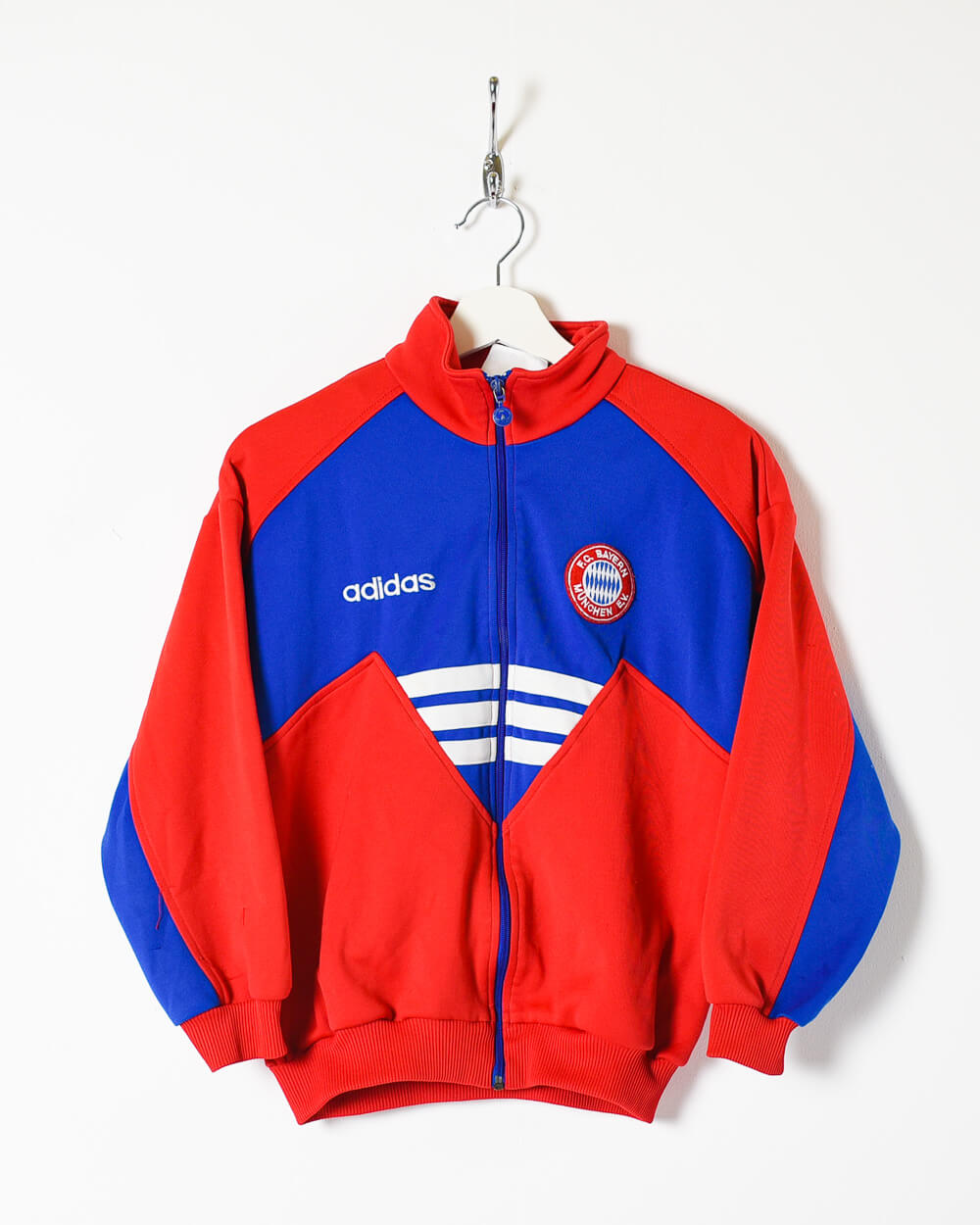 Red Adidas F.C Bayern München Tracksuit Top - X-Small
