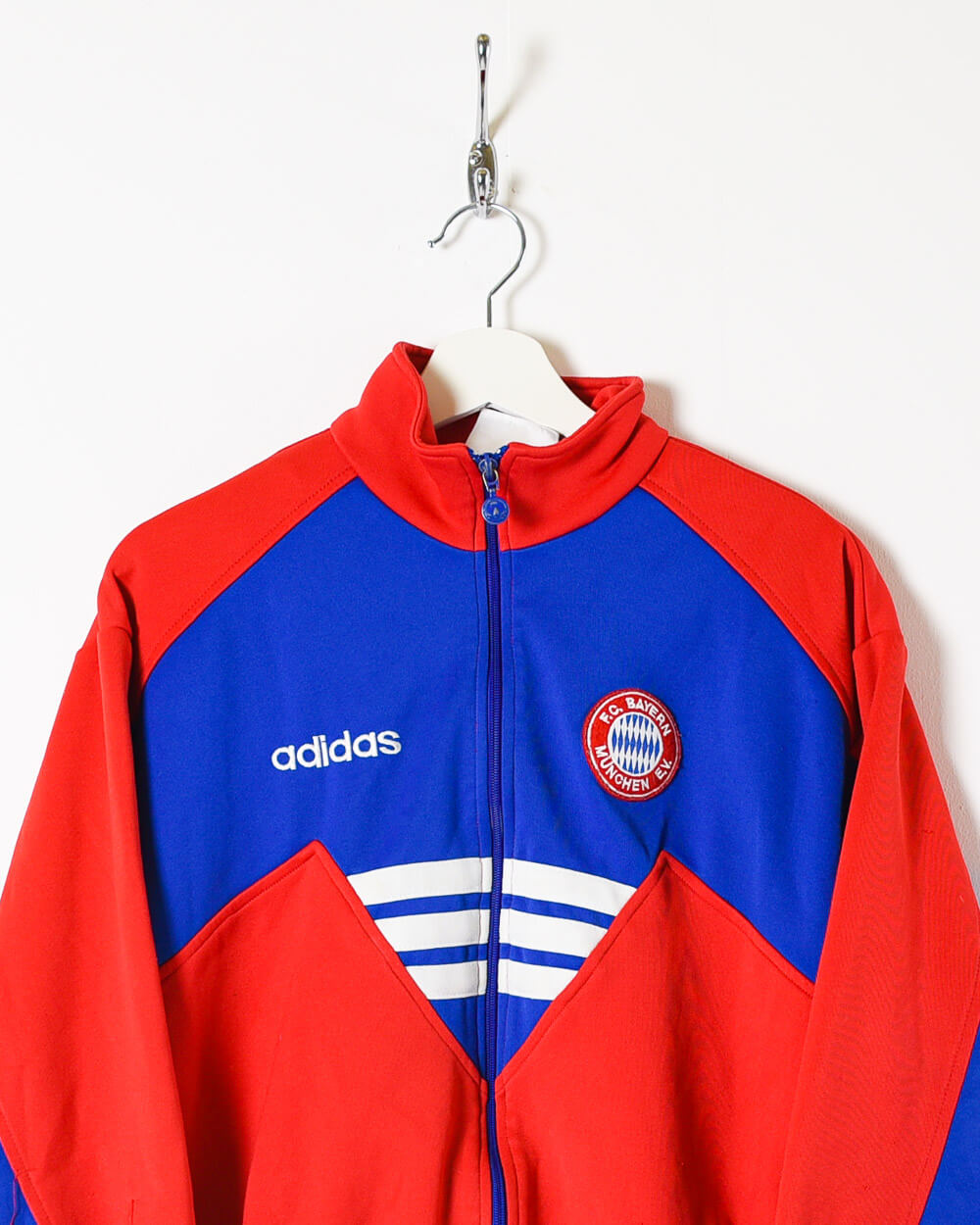 Red Adidas F.C Bayern München Tracksuit Top - X-Small