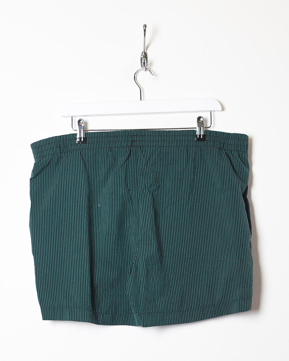 Green Adidas Striped Shorts - Medium