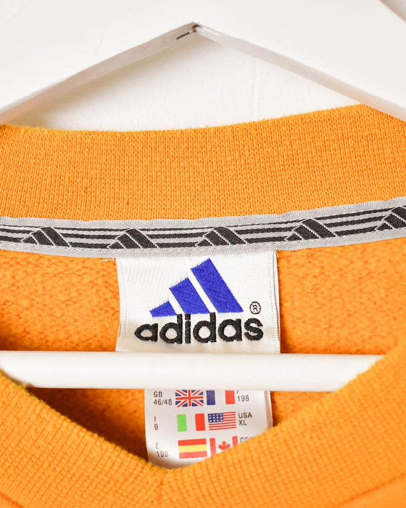 Orange Adidas Sweatshirt - X-Large