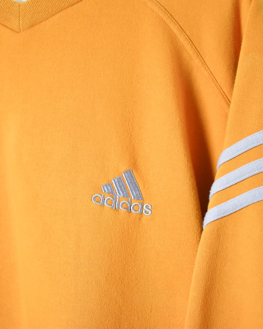 Orange Adidas Sweatshirt - X-Large