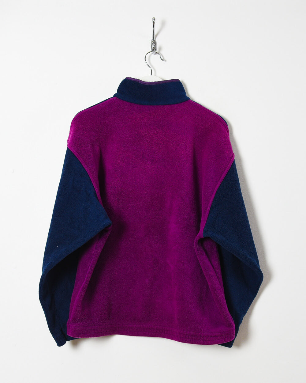 Navy Vintage Ski Pullover Colour Block Fleece - Medium