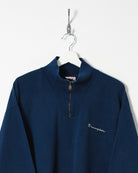 Navy Champion 1/4 Zip Sweatshirt - Large
