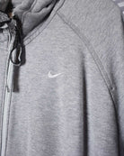 Stone Nike Training Zip-Through Hoodie - Large