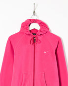 Pink Nike Women's Zip-Through Hoodie - Medium
