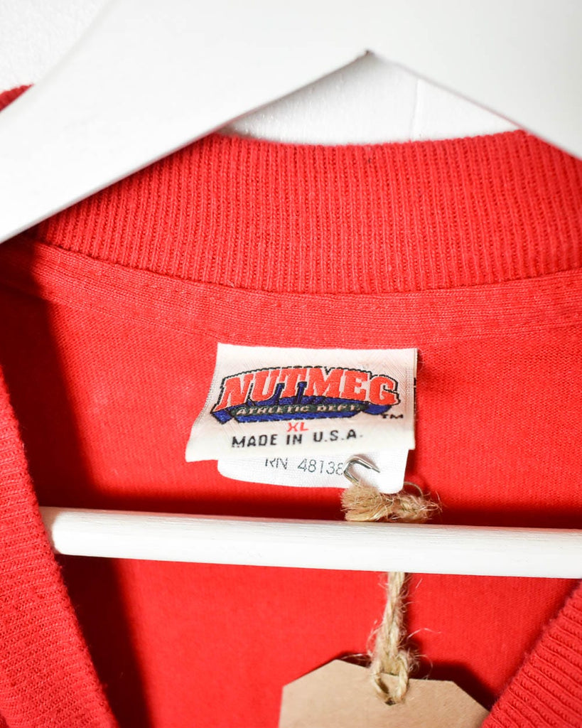 Vintage 90s Red Nutmeg Athletic Dept MLB St Louis Cardinals T