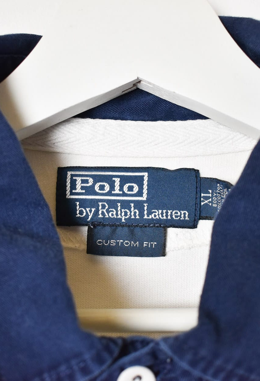 White Polo Ralph Lauren Japan Rugby Shirt - X-Large