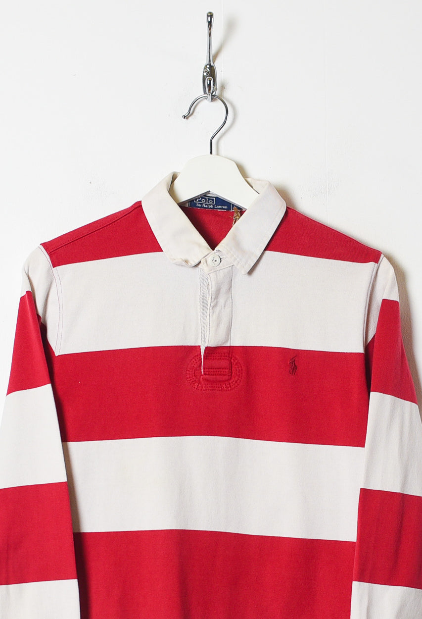 Red Polo Ralph Lauren Rugby Shirt - Small