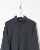Grey Ralph Lauren 1/4 Zip Sweatshirt - XX-Large