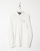 White Ralph Lauren Rugby Shirt - Medium