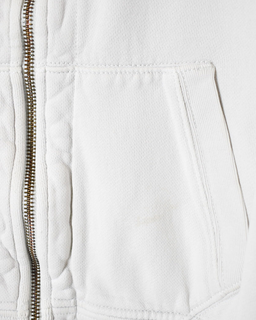 White Ralph Lauren Zip-Through Hoodie - Medium