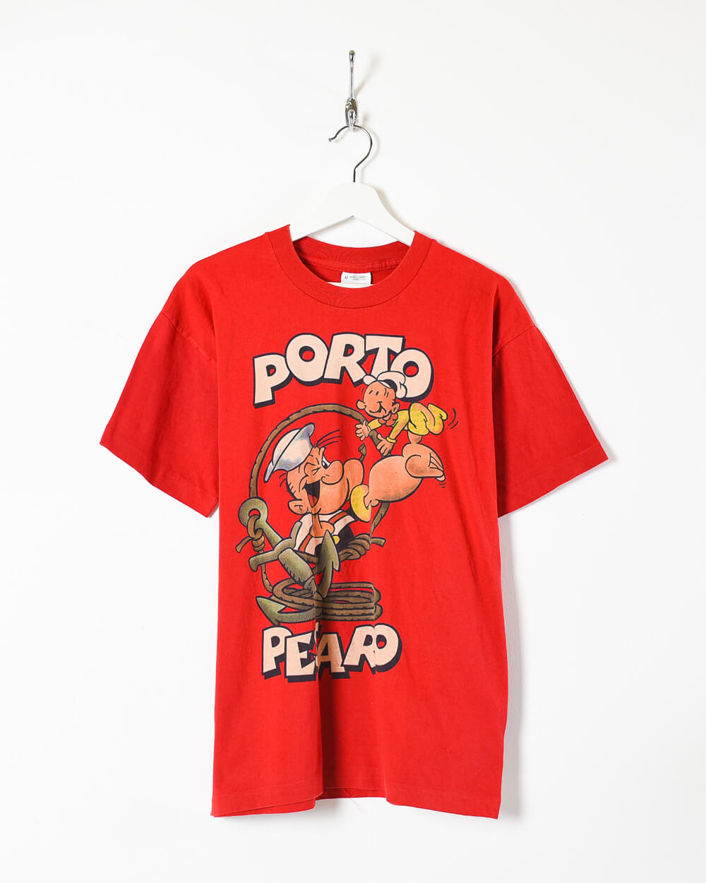 Red Screen Star Popeye T-Shirt - Medium