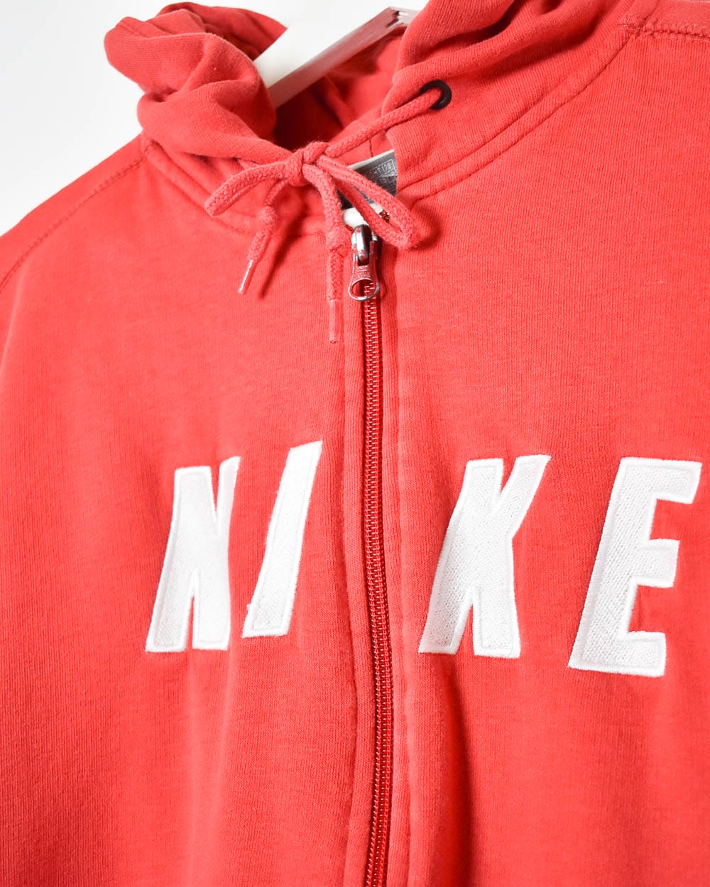 Red Nike Zip-Through Hoodie - Small Women's