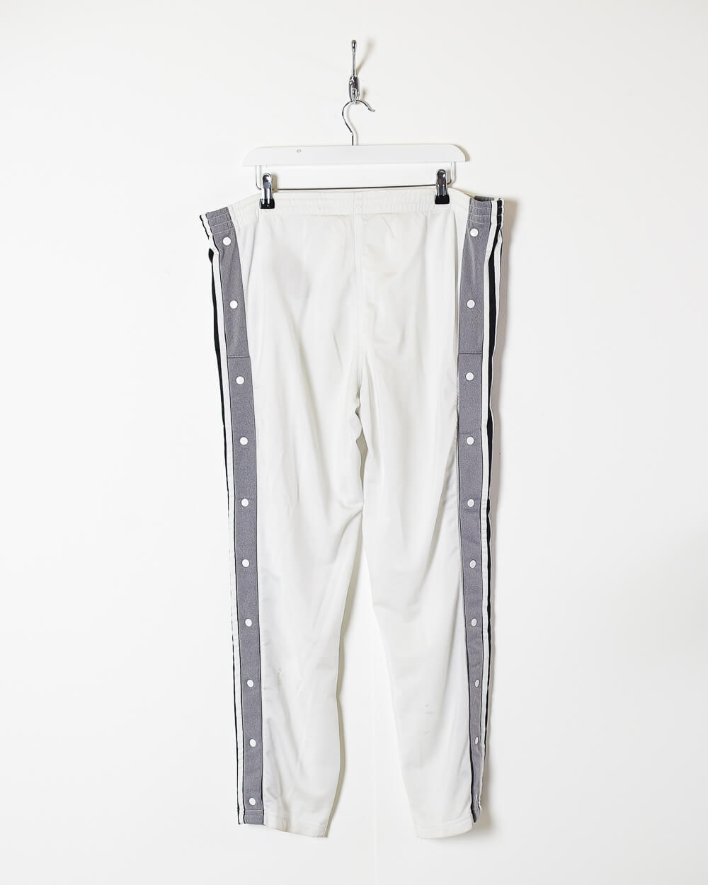 White Adidas Tracksuit Bottoms - W38 L32