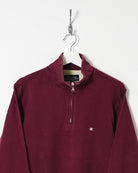 Maroon Champion 1/4 Zip Sweatshirt - Medium