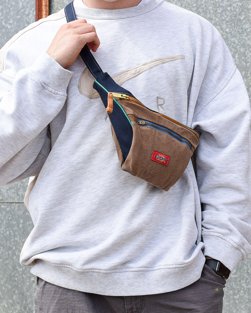 Khaki Dickies Reworked Bum Bag  