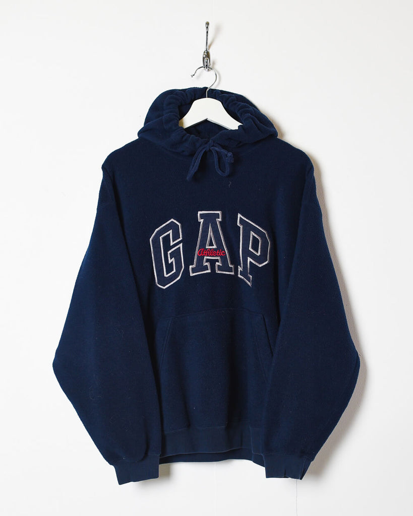 Vintage 00s Polyester Navy Gap Hooded Fleece - Small– Domno