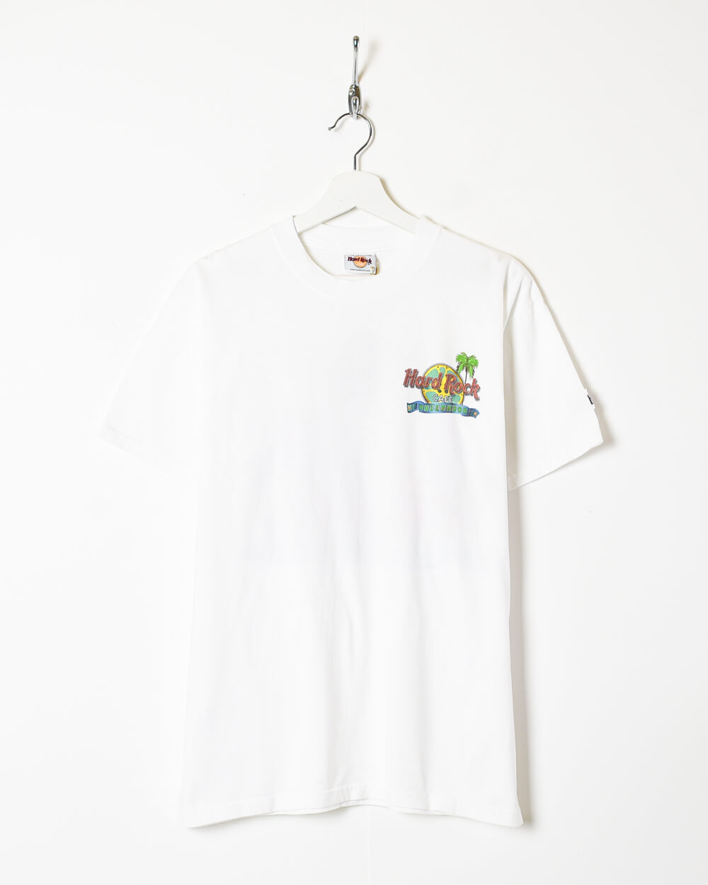 White Hard Rock Cafe Hollywood T-Shirt - Medium