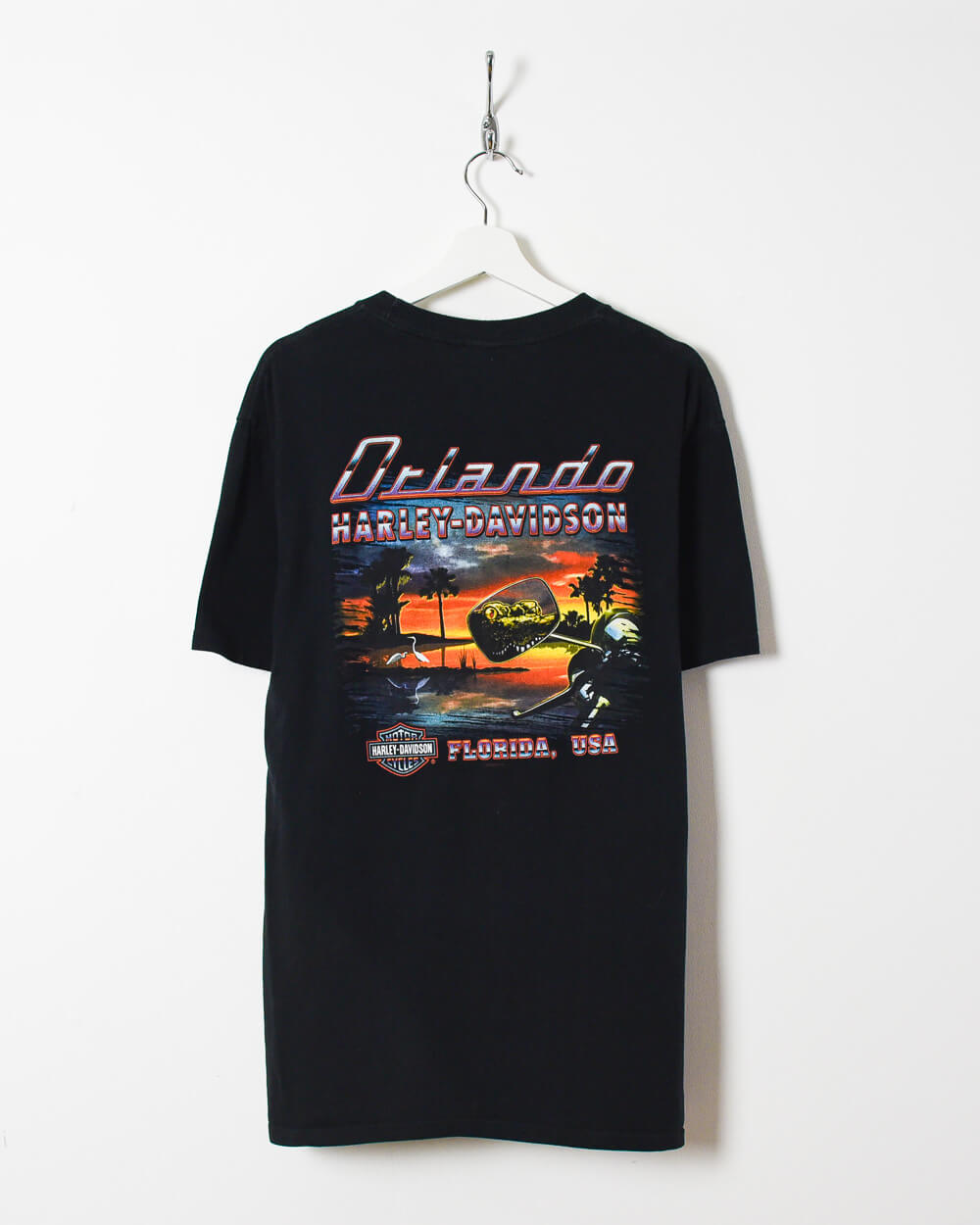 Black Harley-Davidson Motor Cycles World Class Orlando Florida USA T-Shirt - Large