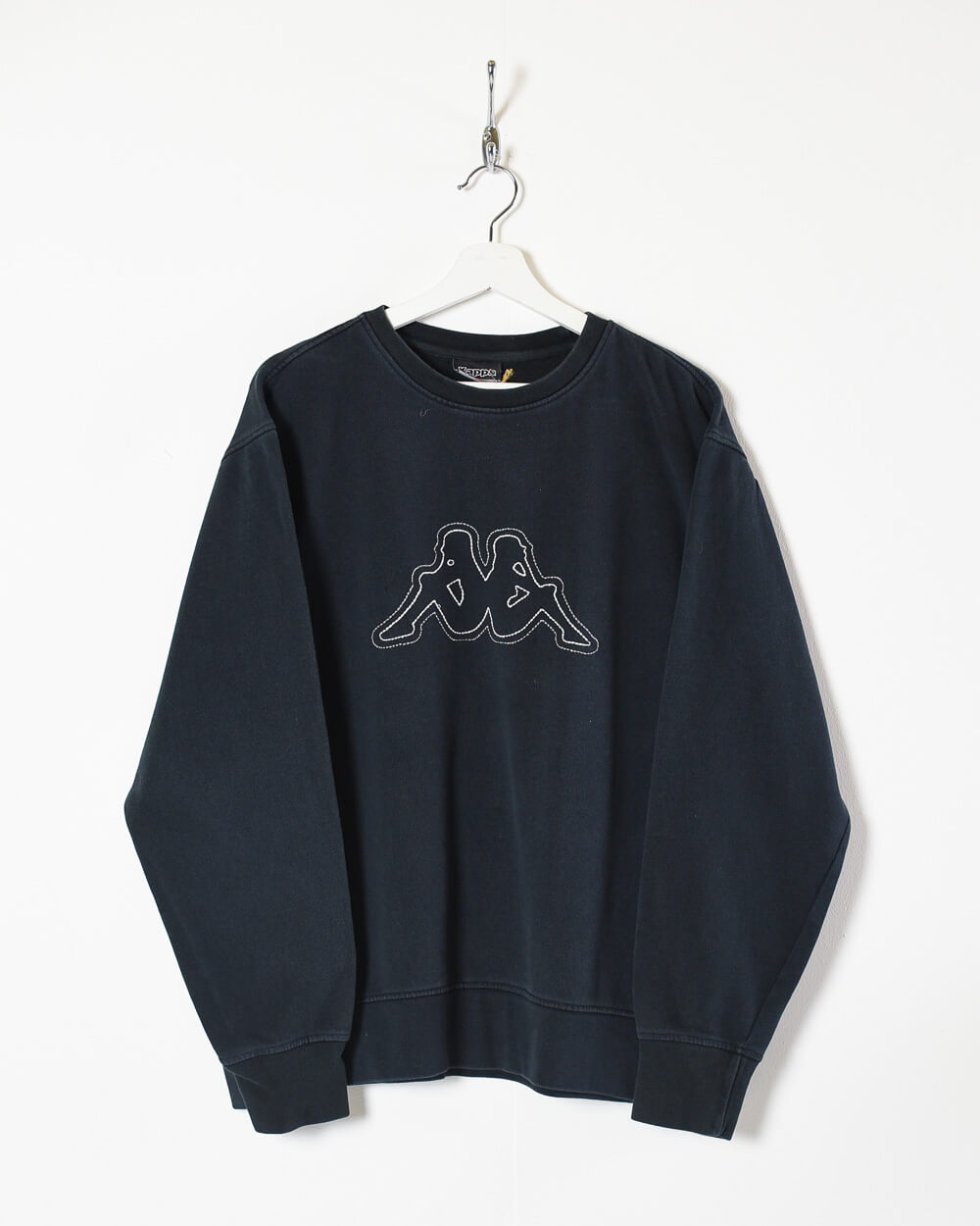 Vintage 90s Cotton Black Kappa Sweatshirt - Large– Vintage