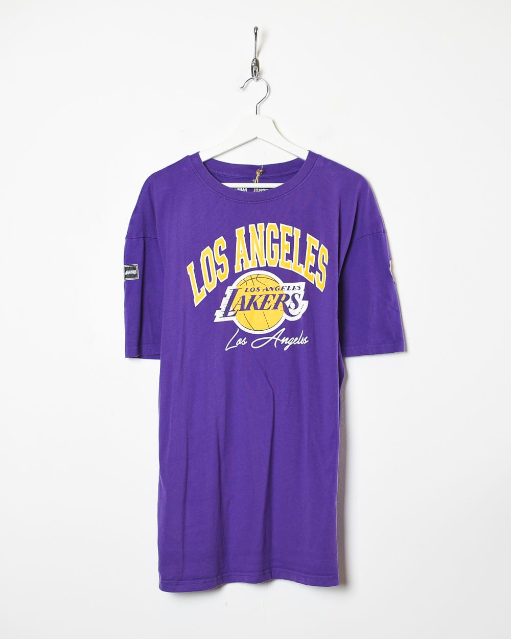 Los Angeles LA Kings Retro Brand Purple Soft Cotton Short Sleeve T-Shirt