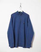 Blue Nike 1/4 Zip Sweatshirt - X-Large
