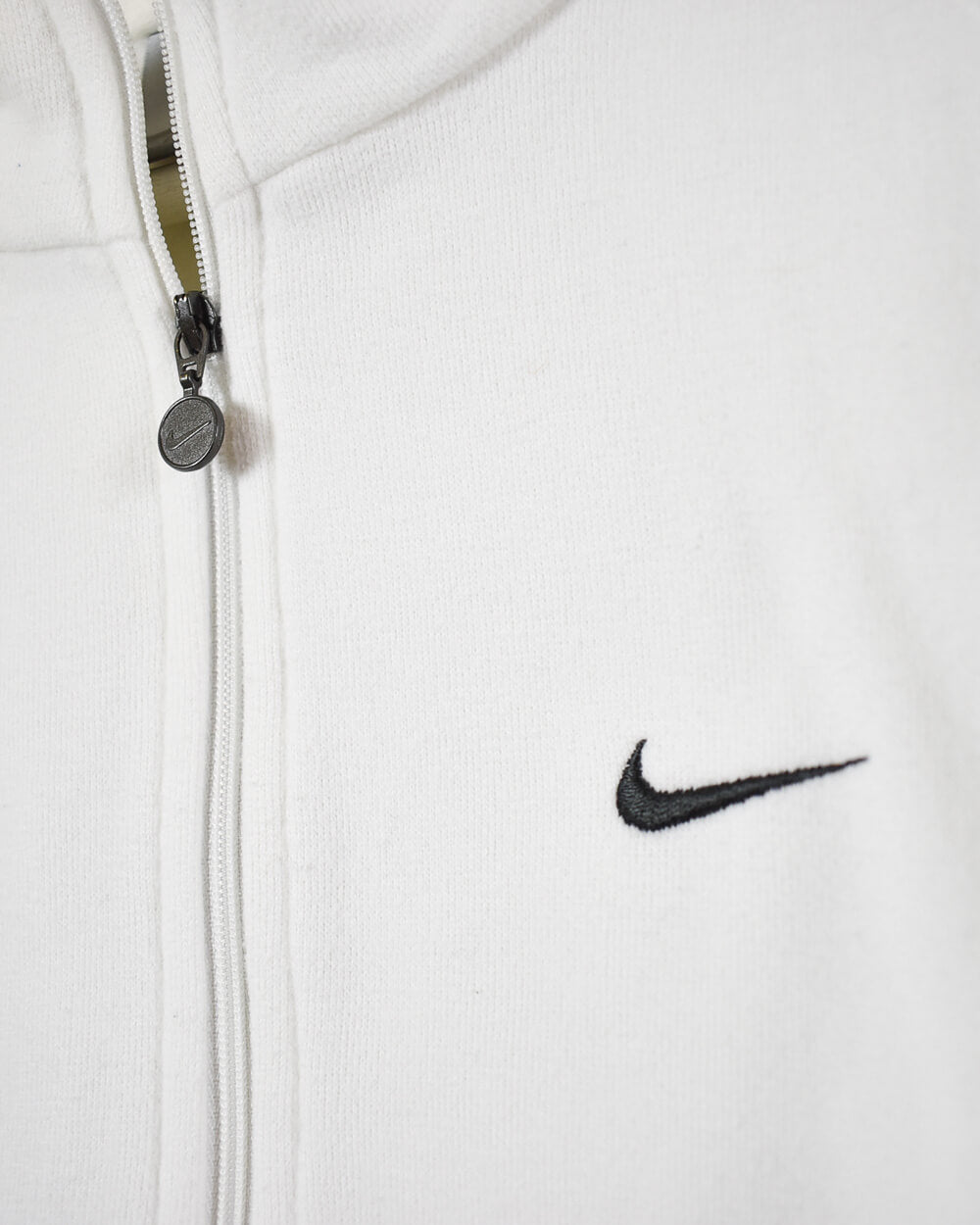White Nike Women's 1/2 Zip Sweatshirt - Medium