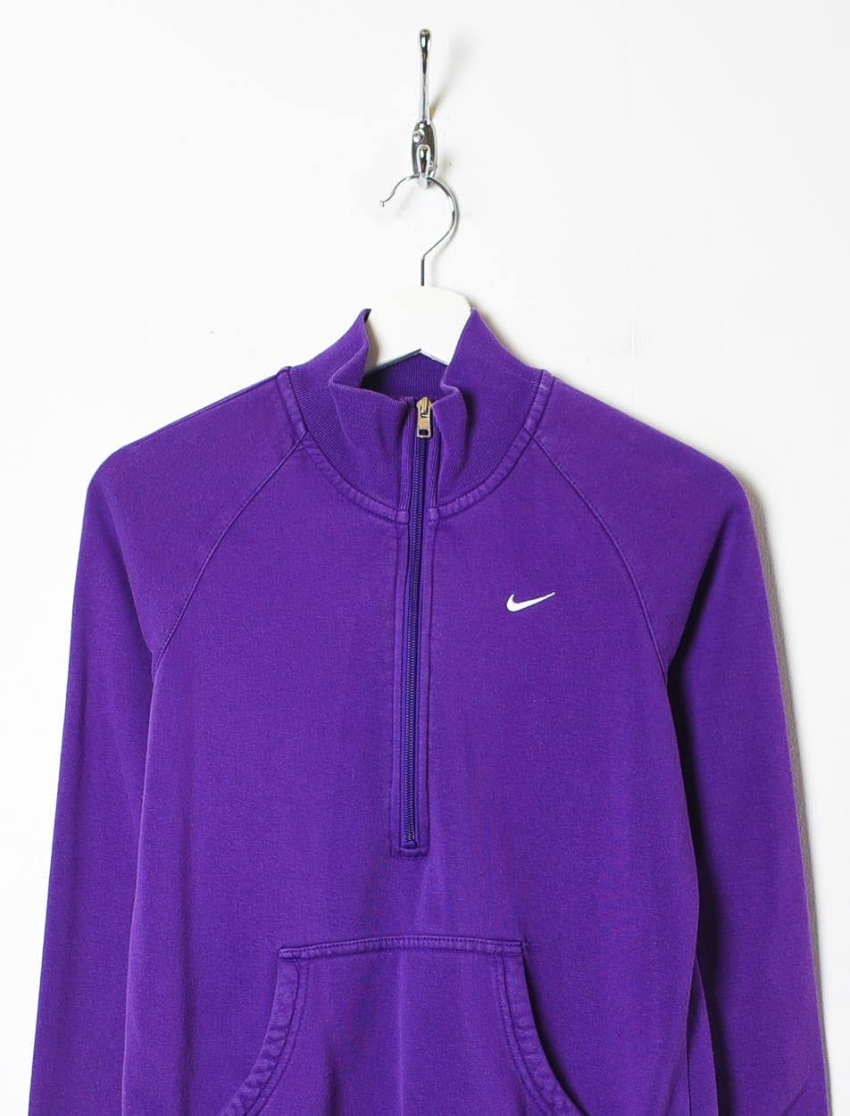 Purple Nike Athletic Dept 1/4 Zip Sweatshirt - Small Women's
