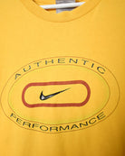 Yellow Nike Authentic Performance T-Shirt - X-Large