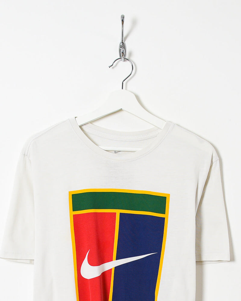 Leuk vinden Kapitein Brie vervaldatum Vintage 00s Cotton Colour-Block White Nike Challenge Court T-Shirt - Large–  Domno Vintage